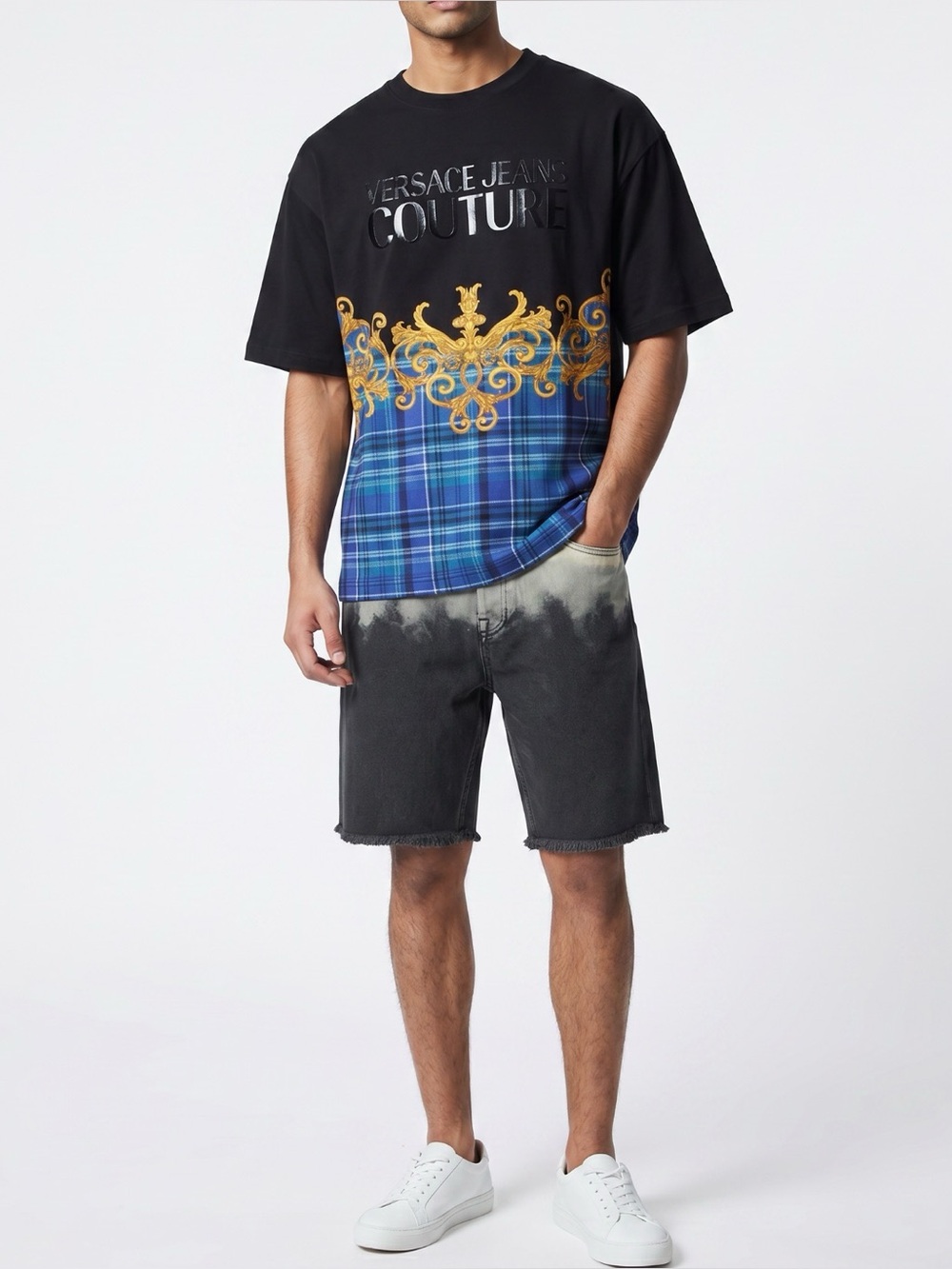 NWT $492 versace couture men’s Shorts Made In Italy
